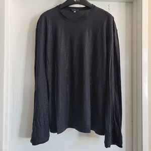 Byblos mens black stretchy Disco vibes haute couture top